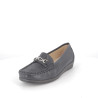 mocassin marine en cuir